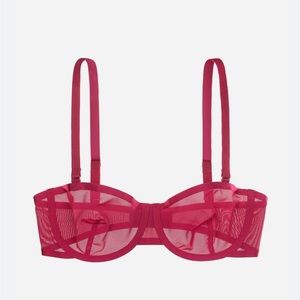 The Balconette - Mesh, Mulberry - 38 / C